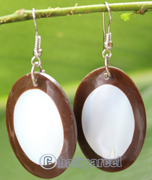 Earring, Made From Resin With Shell