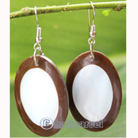 Earring, Made From Resin With Shell