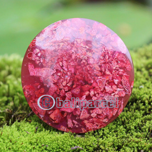 Ring, Made From Resin With Red Coral