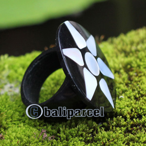 Ring, Made From Resin With Shell