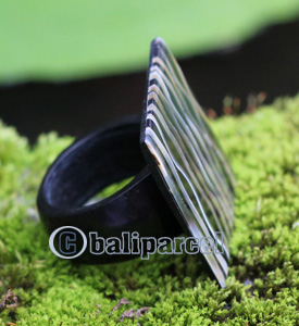 Ring, Made From Resin With Shell