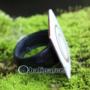 Ring, Made From Resin With Bamboo