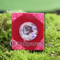 Ring, Made From Resin With Shell And Red Coral