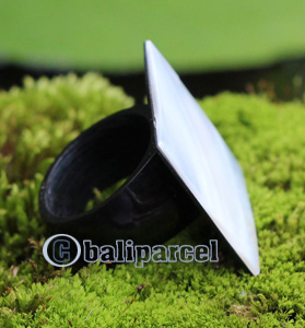 Ring, Made From Resin With Shell