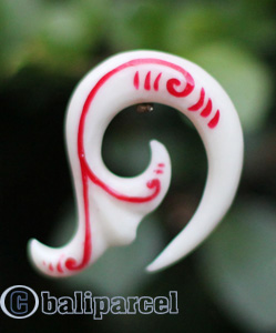 Pair Of Organic Body Piercing, Handmade With Bone
