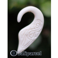 Pair Of Organic Body Piercing, Handmade With Bone