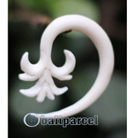 Pair Of Organic Body Piercing, Handmade With Bone