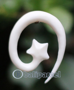 Pair Of Organic Body Piercing, Handmade With Bone
