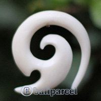 Pair Of Organic Body Piercing, Handmade With Bone