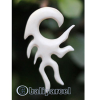 Pair Of Organic Body Piercing, Handmade With Bone
