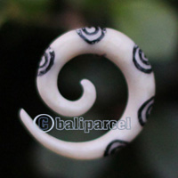 Pair Of Organic Body Piercing, Handmade With Bone