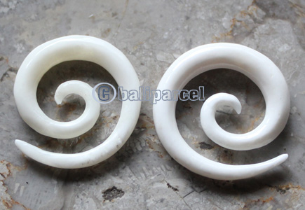 Pair Of Organic Body Piercing, Handmade With Bone