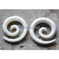 Pair Of Organic Body Piercing, Handmade With Bone