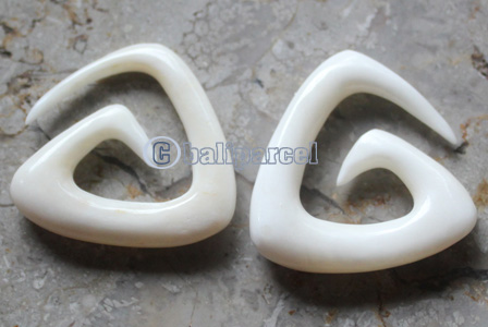 Pair Of Organic Body Piercing, Handmade With Bone