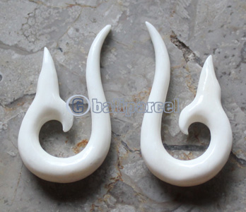 Pair Of Organic Body Piercing, Handmade With Bone