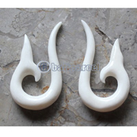 Pair Of Organic Body Piercing, Handmade With Bone