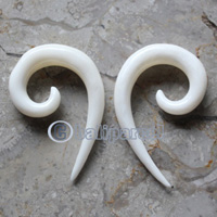 Pair Of Organic Body Piercing, Handmade With Bone