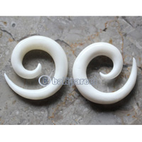 Pair Of Organic Body Piercing, Handmade With Bone