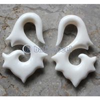 Pair Of Organic Body Piercing, Handmade With Bone