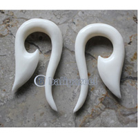 Pair Of Organic Body Piercing, Handmade With Bone