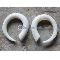Pair Of Organic Body Piercing, Handmade With Bone