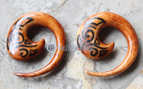 Pair Of Organic Body Piercing, Handmade With Bone