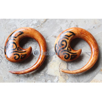 Pair Of Organic Body Piercing, Handmade With Bone