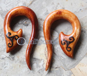 Pair Of Organic Body Piercing, Handmade With Bone