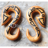 Pair Of Organic Body Piercing, Handmade With Bone