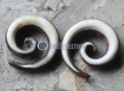 Pair Of Organic Body Piercing, Handmade With Bone
