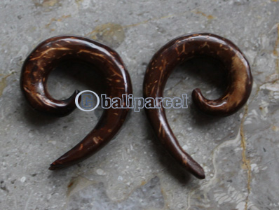 Pair Of Organic Body Piercing, Handmade With Coconut