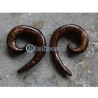 Pair Of Organic Body Piercing, Handmade With Coconut
