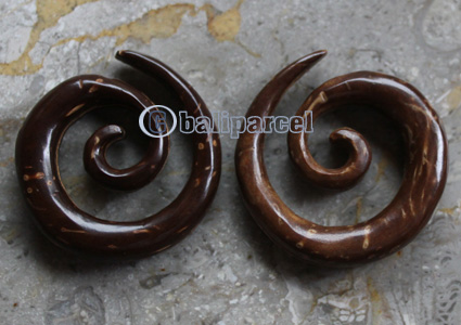 Pair Of Organic Body Piercing, Handmade With Coconut