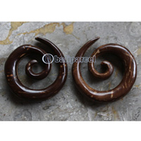 Pair Of Organic Body Piercing, Handmade With Coconut