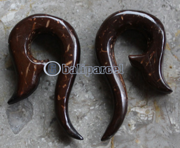 Pair Of Organic Body Piercing, Handmade With Coconut