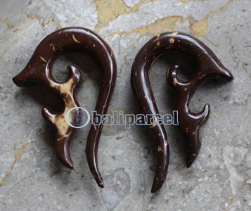 Pair Of Organic Body Piercing, Handmade With Coconut