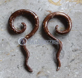 Pair Of Organic Body Piercing, Handmade With Coconut