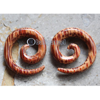Pair Of Organic Body Piercing, Handmade With Coconut