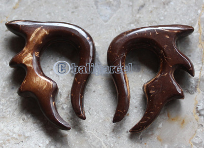 Pair Of Organic Body Piercing, Handmade With Coconut