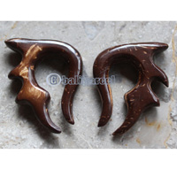 Pair Of Organic Body Piercing, Handmade With Coconut