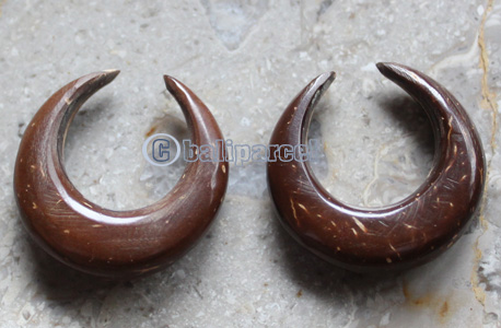 Pair Of Organic Body Piercing, Handmade With Coconut