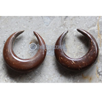 Pair Of Organic Body Piercing, Handmade With Coconut
