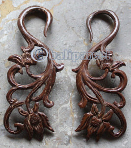 Pair Of Organic Body Piercing, Handmade With Coconut