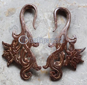Pair Of Organic Body Piercing, Handmade With Coconut