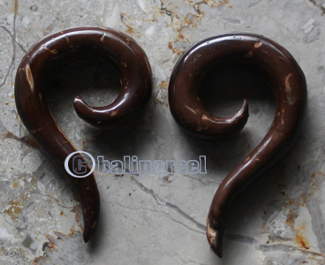 Pair Of Organic Body Piercing, Handmade With Coconut