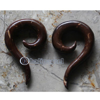 Pair Of Organic Body Piercing, Handmade With Coconut