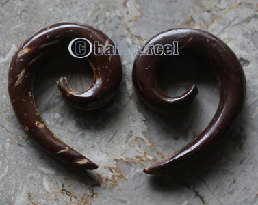 Pair Of Organic Body Piercing, Handmade With Coconut
