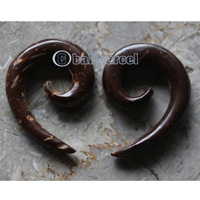 Pair Of Organic Body Piercing, Handmade With Coconut