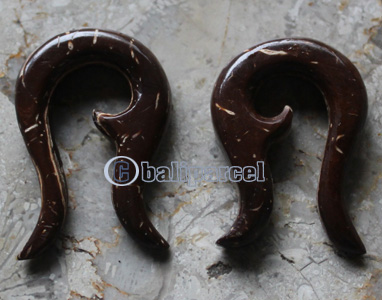 Pair Of Organic Body Piercing, Handmade With Coconut