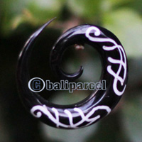 Pair Of Organic Body Piercing, Handmade With Horn